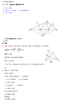 2016-2017學年湖南郴州湘南中學八年級期中考試數學試卷答案(2)